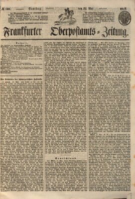 Frankfurter Ober-Post-Amts-Zeitung Samstag 22. Mai 1847