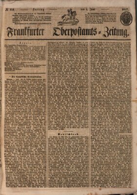 Frankfurter Ober-Post-Amts-Zeitung Freitag 4. Juni 1847