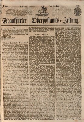 Frankfurter Ober-Post-Amts-Zeitung Sonntag 13. Juni 1847