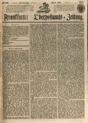 Frankfurter Ober-Post-Amts-Zeitung Donnerstag 8. Juli 1847