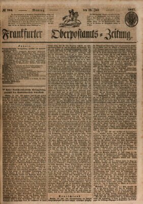 Frankfurter Ober-Post-Amts-Zeitung Montag 26. Juli 1847