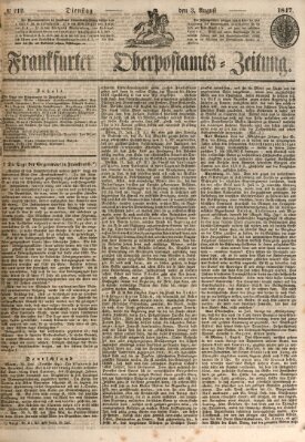 Frankfurter Ober-Post-Amts-Zeitung Dienstag 3. August 1847