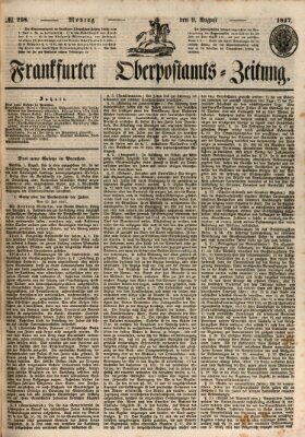 Frankfurter Ober-Post-Amts-Zeitung Montag 9. August 1847