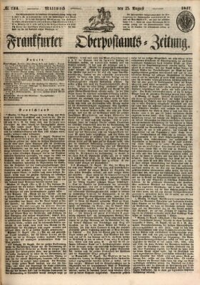 Frankfurter Ober-Post-Amts-Zeitung Mittwoch 25. August 1847