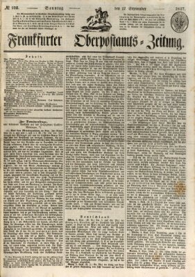 Frankfurter Ober-Post-Amts-Zeitung Sonntag 12. September 1847