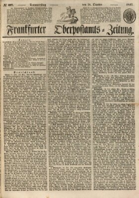 Frankfurter Ober-Post-Amts-Zeitung Donnerstag 28. Oktober 1847