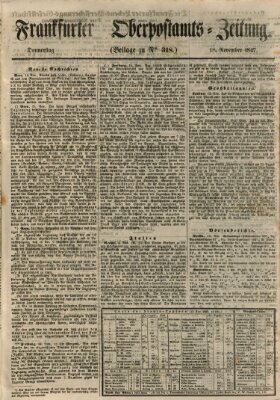 Frankfurter Ober-Post-Amts-Zeitung Donnerstag 18. November 1847