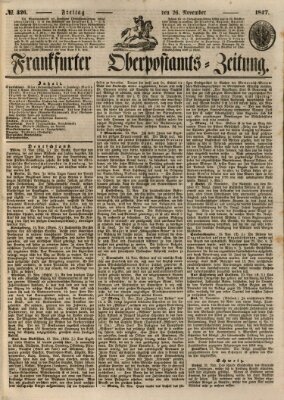 Frankfurter Ober-Post-Amts-Zeitung Freitag 26. November 1847