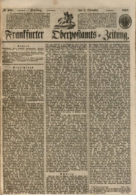 Frankfurter Ober-Post-Amts-Zeitung Freitag 3. Dezember 1847