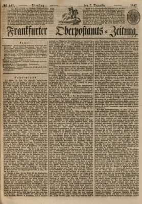 Frankfurter Ober-Post-Amts-Zeitung Dienstag 7. Dezember 1847