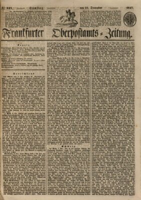 Frankfurter Ober-Post-Amts-Zeitung Samstag 11. Dezember 1847