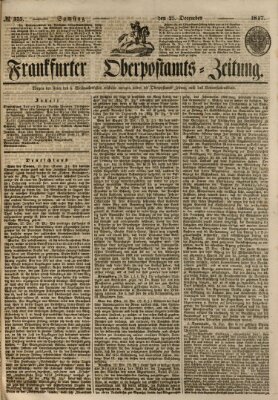 Frankfurter Ober-Post-Amts-Zeitung Samstag 25. Dezember 1847