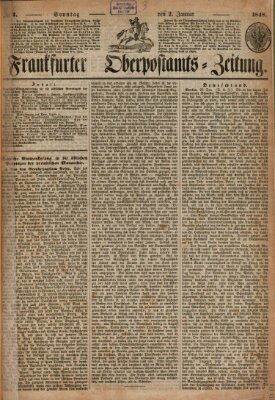 Frankfurter Ober-Post-Amts-Zeitung Sonntag 2. Januar 1848