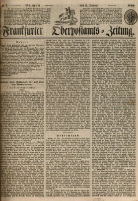 Frankfurter Ober-Post-Amts-Zeitung Mittwoch 5. Januar 1848