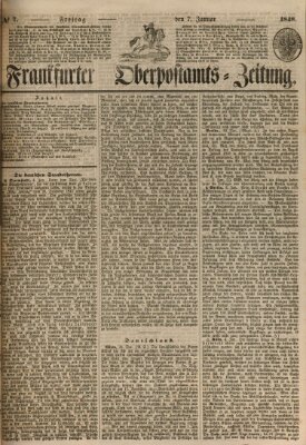 Frankfurter Ober-Post-Amts-Zeitung Freitag 7. Januar 1848