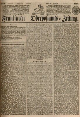 Frankfurter Ober-Post-Amts-Zeitung Dienstag 11. Januar 1848