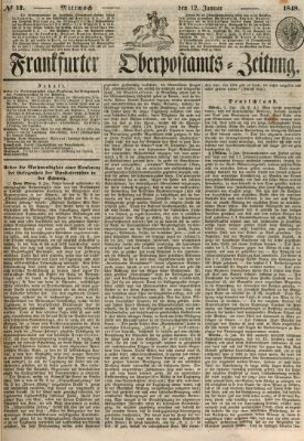 Frankfurter Ober-Post-Amts-Zeitung Mittwoch 12. Januar 1848