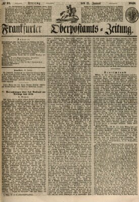 Frankfurter Ober-Post-Amts-Zeitung Freitag 21. Januar 1848