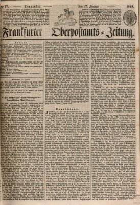 Frankfurter Ober-Post-Amts-Zeitung Donnerstag 27. Januar 1848