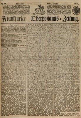 Frankfurter Ober-Post-Amts-Zeitung Mittwoch 2. Februar 1848