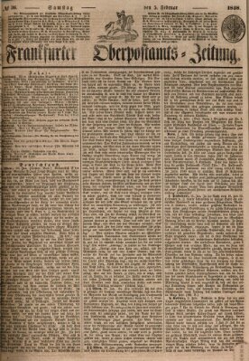 Frankfurter Ober-Post-Amts-Zeitung Samstag 5. Februar 1848