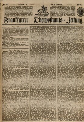 Frankfurter Ober-Post-Amts-Zeitung Mittwoch 9. Februar 1848