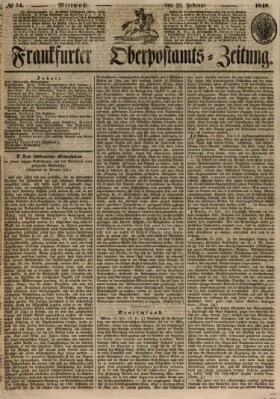 Frankfurter Ober-Post-Amts-Zeitung Mittwoch 23. Februar 1848