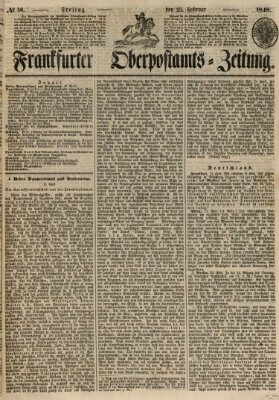 Frankfurter Ober-Post-Amts-Zeitung Freitag 25. Februar 1848