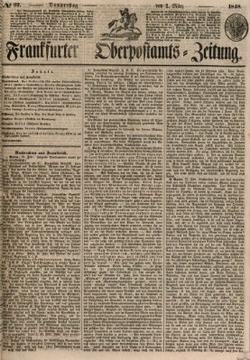 Frankfurter Ober-Post-Amts-Zeitung Donnerstag 2. März 1848