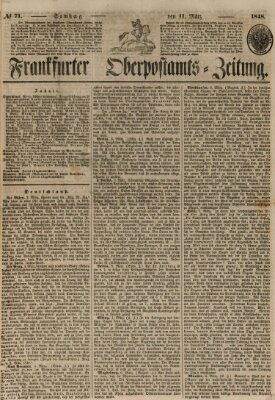 Frankfurter Ober-Post-Amts-Zeitung Samstag 11. März 1848