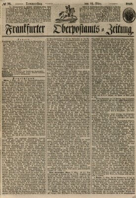 Frankfurter Ober-Post-Amts-Zeitung Donnerstag 16. März 1848