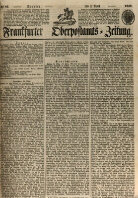 Frankfurter Ober-Post-Amts-Zeitung Sonntag 2. April 1848