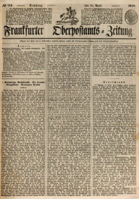 Frankfurter Ober-Post-Amts-Zeitung Sonntag 23. April 1848