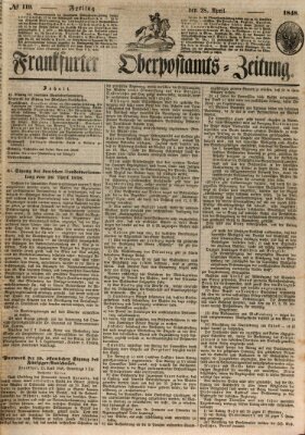 Frankfurter Ober-Post-Amts-Zeitung Freitag 28. April 1848