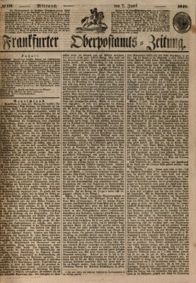 Frankfurter Ober-Post-Amts-Zeitung Mittwoch 7. Juni 1848