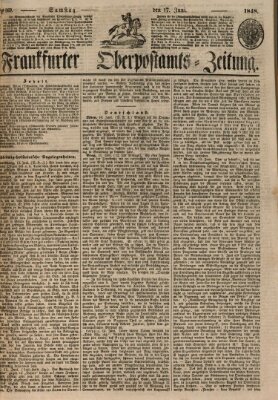 Frankfurter Ober-Post-Amts-Zeitung Samstag 17. Juni 1848