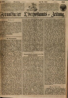 Frankfurter Ober-Post-Amts-Zeitung Sonntag 25. Juni 1848