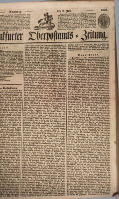 Frankfurter Ober-Post-Amts-Zeitung Sonntag 9. Juli 1848