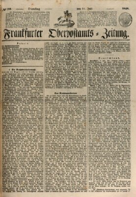 Frankfurter Ober-Post-Amts-Zeitung Dienstag 11. Juli 1848