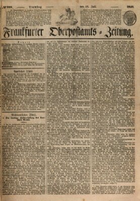 Frankfurter Ober-Post-Amts-Zeitung Dienstag 18. Juli 1848