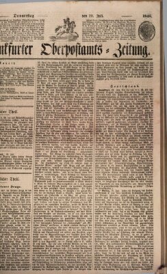 Frankfurter Ober-Post-Amts-Zeitung Donnerstag 20. Juli 1848