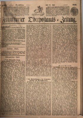 Frankfurter Ober-Post-Amts-Zeitung Samstag 22. Juli 1848