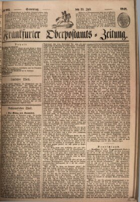 Frankfurter Ober-Post-Amts-Zeitung Sonntag 23. Juli 1848