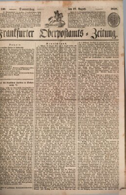 Frankfurter Ober-Post-Amts-Zeitung Donnerstag 17. August 1848