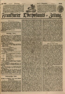 Frankfurter Ober-Post-Amts-Zeitung Freitag 8. September 1848