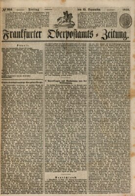 Frankfurter Ober-Post-Amts-Zeitung Freitag 15. September 1848