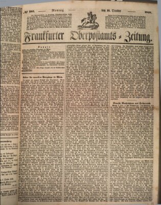 Frankfurter Ober-Post-Amts-Zeitung Montag 16. Oktober 1848