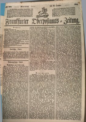 Frankfurter Ober-Post-Amts-Zeitung Mittwoch 18. Oktober 1848