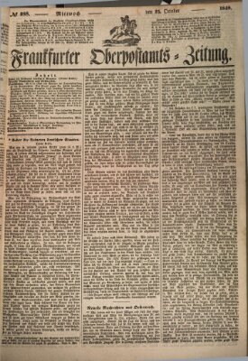 Frankfurter Ober-Post-Amts-Zeitung Mittwoch 25. Oktober 1848