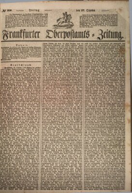 Frankfurter Ober-Post-Amts-Zeitung Freitag 27. Oktober 1848